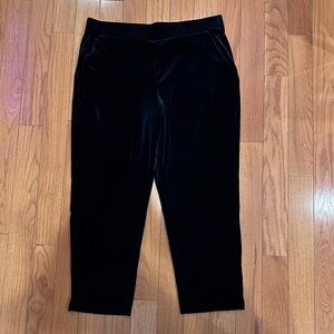 LOFT Pull on Black Velvet Pants